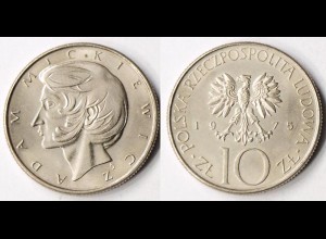 Polen - Poland 10 Zloty 1975 Adam Mickiewicz (r438