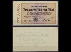 Reichsbahn Berlin 200 Millionen Mark Banknote 1923 VF (3) (cb266