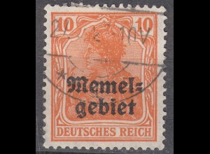 Memel 1920 Mi. 14 Freimarken mit Aufdruck 10 Pfennig gestempelt used (70453