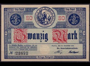 Ruhla 20 Mark 1918 Kriegs-Notgeld aUNC (ca853