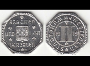 RAR Hamm Notgeld Westfalen 2 Pfennig 1919 Eisen bankfrisch Funck 191.11 (31817