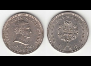 Uruguay - 1 Peso Münze 1960 schöne Erhaltung (31844