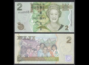 Fidschi - FIJI 2 Dollars 2007 Pick 109a UNC (1) (31885