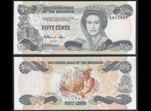 Bahamas - 1/2 Dollar Banknote (1984) Pick 42a UNC (1) (31916