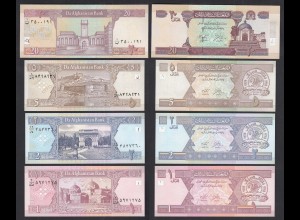 AFGHANISTAN - 4 Stück Banknoten 2002 UNC (31936