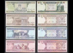 AFGHANISTAN - 4 Stück Banknoten 2002 UNC (31935
