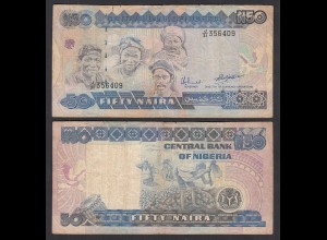 Nigeria 50 Naira Banknote (1984-2000) Pick 27b sig.9 VG (5) (31946