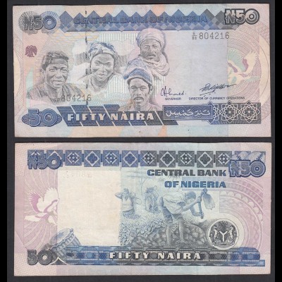 Nigeria 50 Naira Banknote (1984-2000) Pick 27b sig.9 VF (3) (31948