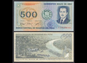 Peru 500 Soles de Oro Banknote 1976 XF (2) Pick 115 (31954