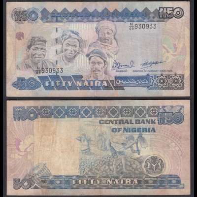 Nigeria 50 Naira Banknote (1991) Pick 27c sig.10 - VF (3) (31978