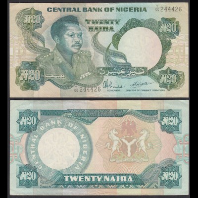Nigeria 20 Naira Banknote (1984) Pick 26d sig. 9 - VF (3) (31966