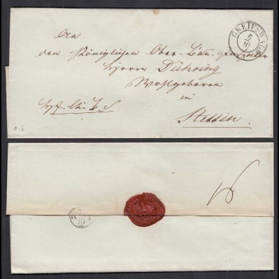 ca. 1840 Umschlag GREIFSWALD K2 nach STETTIN (32080