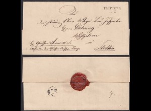 ca.1835 Umschlag TREPTOW L2 nach STETTIN (32088