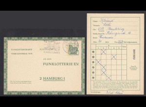 BRD Bund Funklotterie Postkarte FP 12 Rendsburg 1969 (30673