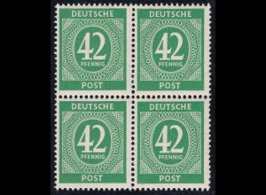 Alliierte Besetzung Mi.930 Deutschland 42 Pfg.1946 postfrisch 4er Block (22353
