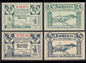 Zobten am Berge 25 + 50 Pfennig Notgeld 1919 (31829
