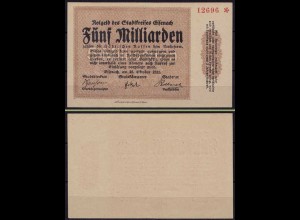 Thüringen Stadtkreis Eisenach 5 Milliarden Mark 1923 UNC (ca694