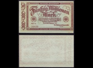 Reichsbahn Berlin 50 Millionen Mark Banknote 1923 (ca727