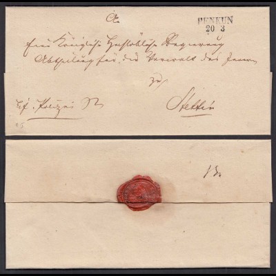ca.1825 PENKUN L2 alter Umschlag nach Stettin (32131