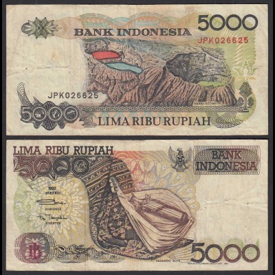 INDONESIEN - INDONESIA 5000 RUPIAH 1992/1994 Pick 130c - F (4) (32108