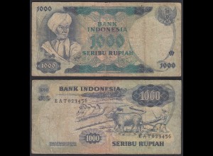 INDONESIEN - INDONESIA 1000 RUPIAH Banknote 1975 Pick 113a VG (5) (32106