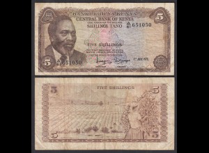 KENIA - KENYA 5 Shillings Banknote 1972 Pick 6c F (4) (32040