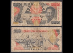 Tansania - Tanzania 200 Shilingi (1993) Pick 25 VG (5) (32036