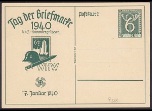 Deutsches Reich 1940 Ganzsache P288 Tag der Briefmarke (32153