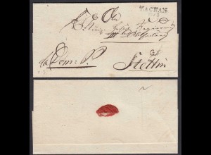 ca.1825 ZACHAN L2 Pommern alter Umschlag nach STETTIN (32133