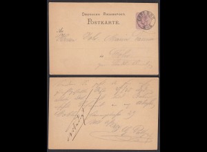 COBLENZ Deutsches Reich 5 Pfennige Postkarte nach CÖLN (32206