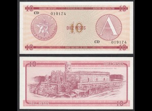 Kuba - Cuba 10 Peso Foreign Exchange Certificates CD 1985 Pick FX4 UNC (1) 