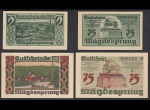 Mägdesprung 1921 2 x 75 Pfennig Notgeld Gutschein (32111