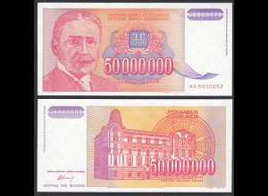 Jugoslawien - Yugoslavia 50-Millionen Dinara 1993 Pick 133 ca.XF (2) (32253