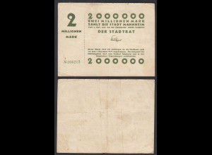 Baden Mannheimm 2-Millionen Mark Banknote 1922 Notgeld (32276