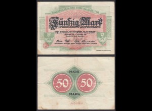 GERMANY - NEÜMUNSTER 50 Mark NOTGELD Gutschein 1918 (32280