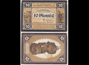 Eppelborn-Dirmingen 10 Pfennig NOTGELD Gutschein 1921 (32290