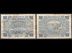 Ro 212 Rheinland-Pfalz 10 Pfennig Landesregierung 15.10.1947 F- (4-) (32316