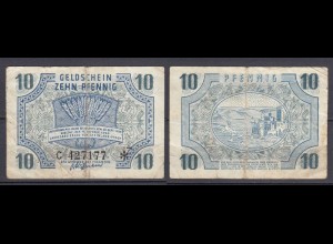 Ro 212 Rheinland-Pfalz 10 Pfennig Landesregierung 15.10.1947 F- (4-) (32325