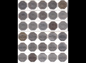 Germany - 15 pieces of 50 Pfennig HAMM 1918 Notgeld Iron RAR (32377