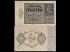 Reichsbanknote 10000 Mark 1922 Ro 68b - Pick 71 F- (4-) Serie: K (32382