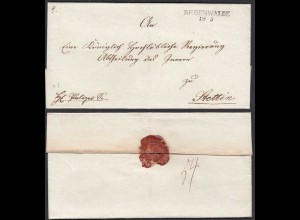 ca. 1825 REGENWALDE L2 Umschlag nach STETTIN (32412