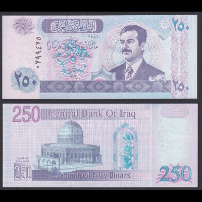 Irak - Iraq 250 Dinars (2002) Pick 88 UNC (1) (32375