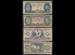 UNGARN - HUNGARY 10 Forint 1989 + 20 Forint 1975 (32433