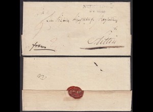 ca.1817 NEUSTADT E/W L2 (Eberswalde) Umschlag nach STETTIN (32460