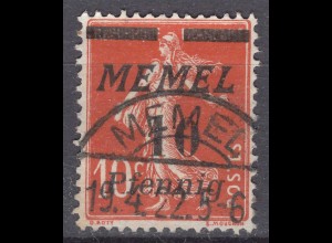 Memel 1920 Mi.19 Freimarken mit Aufdruck 20 auf 20 gestempelt used (70485