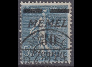 Memel 1922 Mi.61 Freimarken mit Aufdruck 50 auf 50 gestempelt used (70487