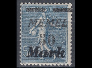 Memel 1923 Mi. 123 Freimarken mit Aufdruck 50 auf 50 C. ** MNH (70517