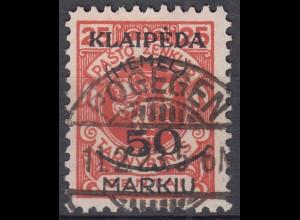 Memel 1923 Mi.126 Freimarken mit Aufdruck 50 M. auf 25 C. gestempelt used (70520