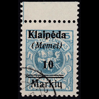 Memel 1923 Mi.129 Freimarken mit Aufdruck 10 M. auf 5 C. gestempelt used (70521