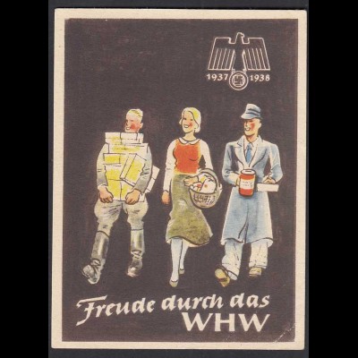 Propaganda WHW Türblatt - Freude durch das WHW 1937/ 1938 (32507